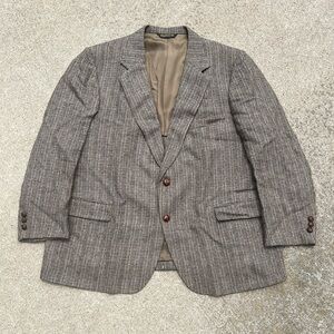 Vtg Christopher Hart Jacket Men Size 44 Plaid Wool‎ Tweed Two Button Sport Coat
